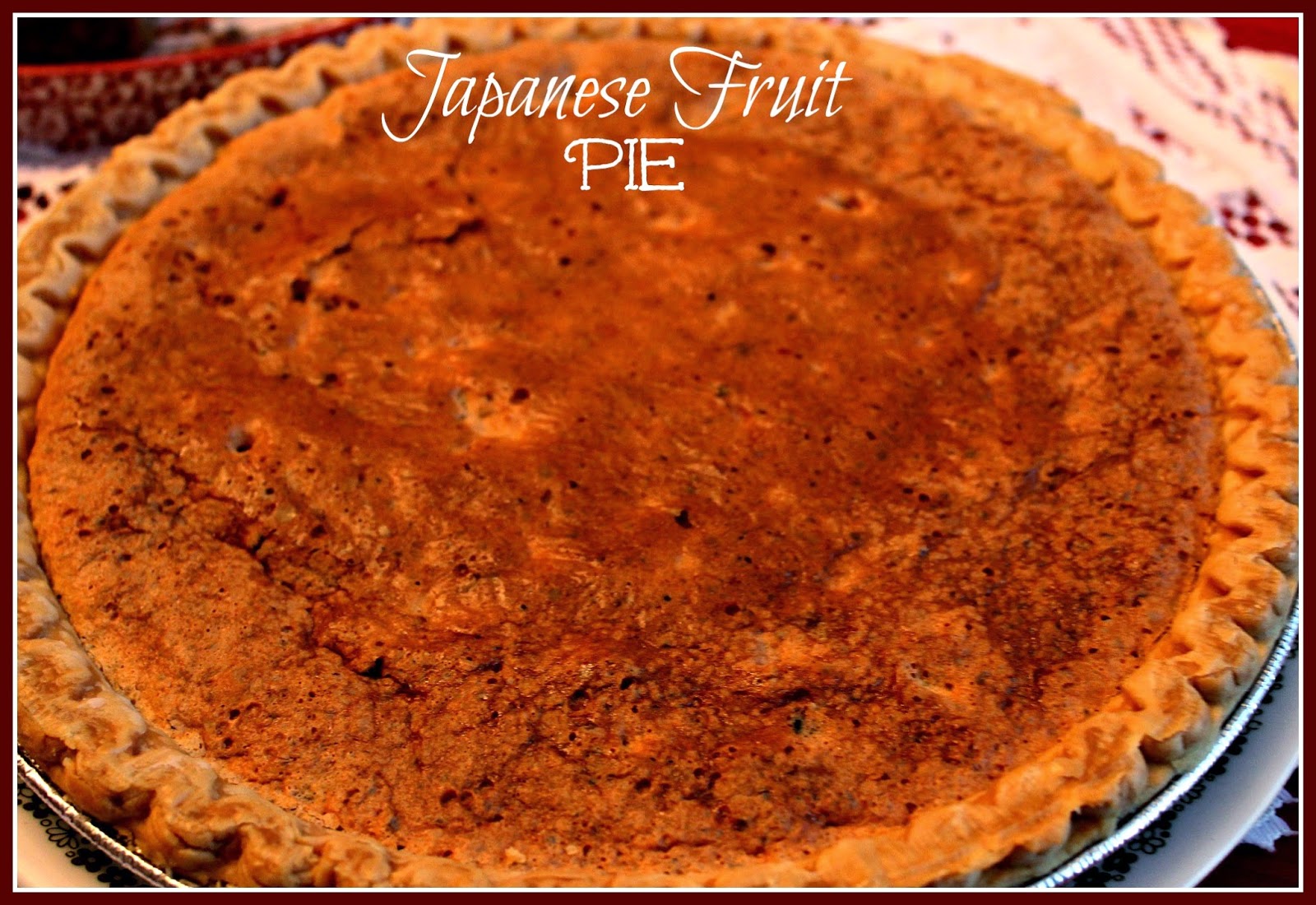 Sweet Tea and Cornbread Japanese Fruit Pie!