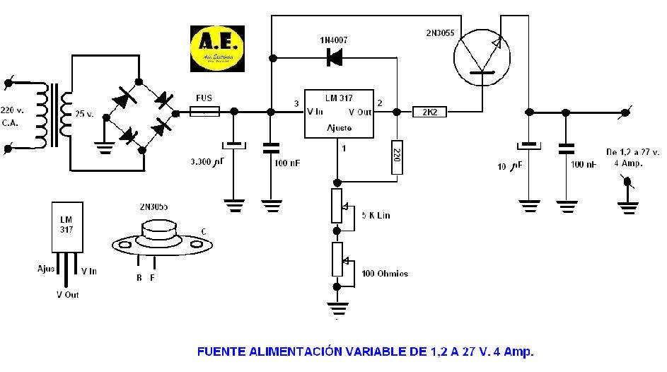 Asín Electrónica: Fuente de alimentación para taller