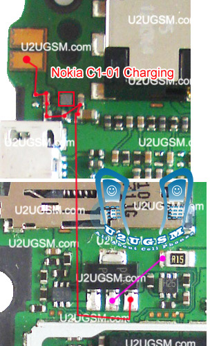 Check This line use avo miter. clean your nokia c1-01 mobile phone motherboard and not problem solve try make this jumper. Done  Download link nokia c1-01 charging problem 100% solution