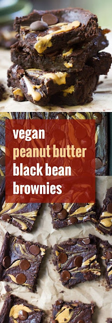 Peanut Butter Swirl Vegan Black Bean Brownies