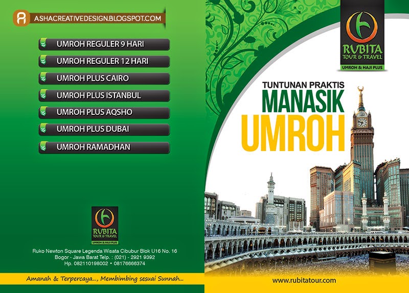  Contoh  Desain  Cover Buku  Manasik Umroh Rubita Tour Grafika