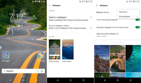Microsoft launcher for Android