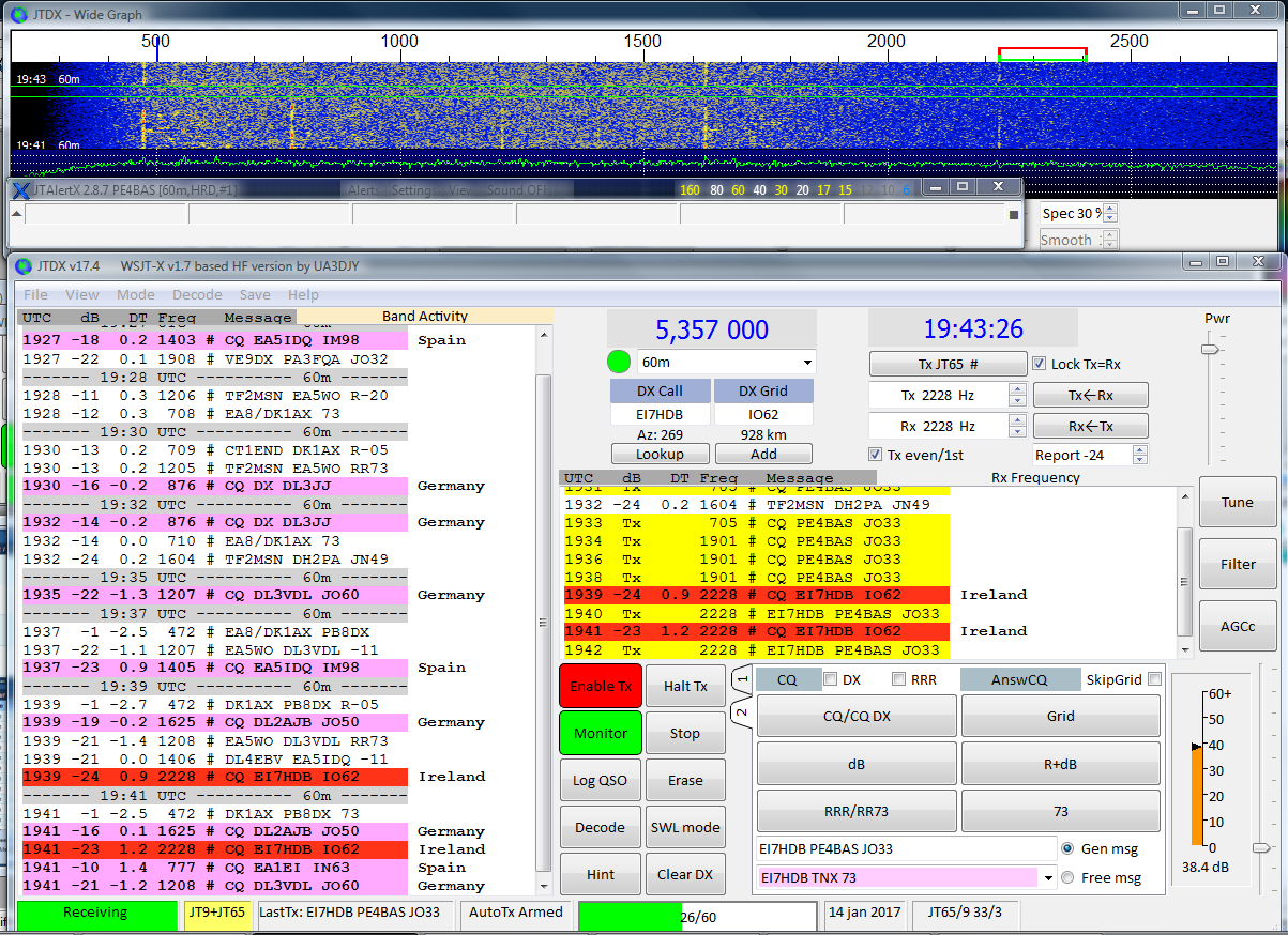 PE4BAS Amateur Radio Weblog JTDX DXing with JT digimode