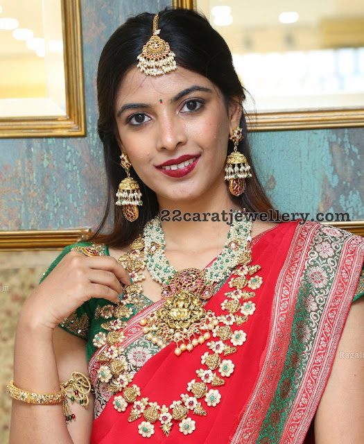 Kushboo in Lakshmi Haram by Hiya Designer Jewellery Kushboo in Lakshmi Haram by Hiya Designer Jewellery
