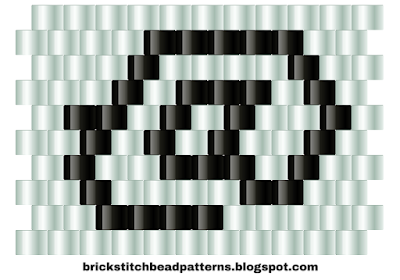Free brick stitch beaded alphabet pattern @ symbol download.