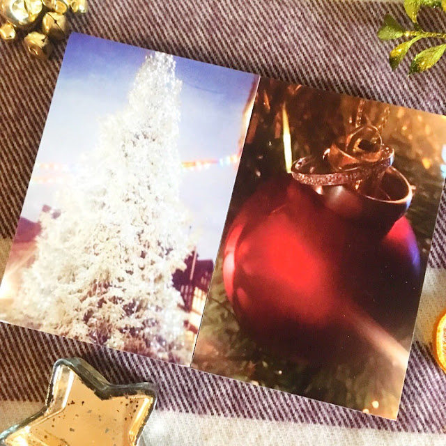 photo blocks - leicester christmas tree and bauble hanging on tree