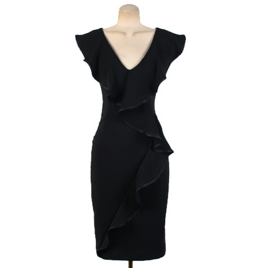 [Dabagirl] Ruffled Black Dress | KSTYLICK - Latest Korean Fashion | K ...