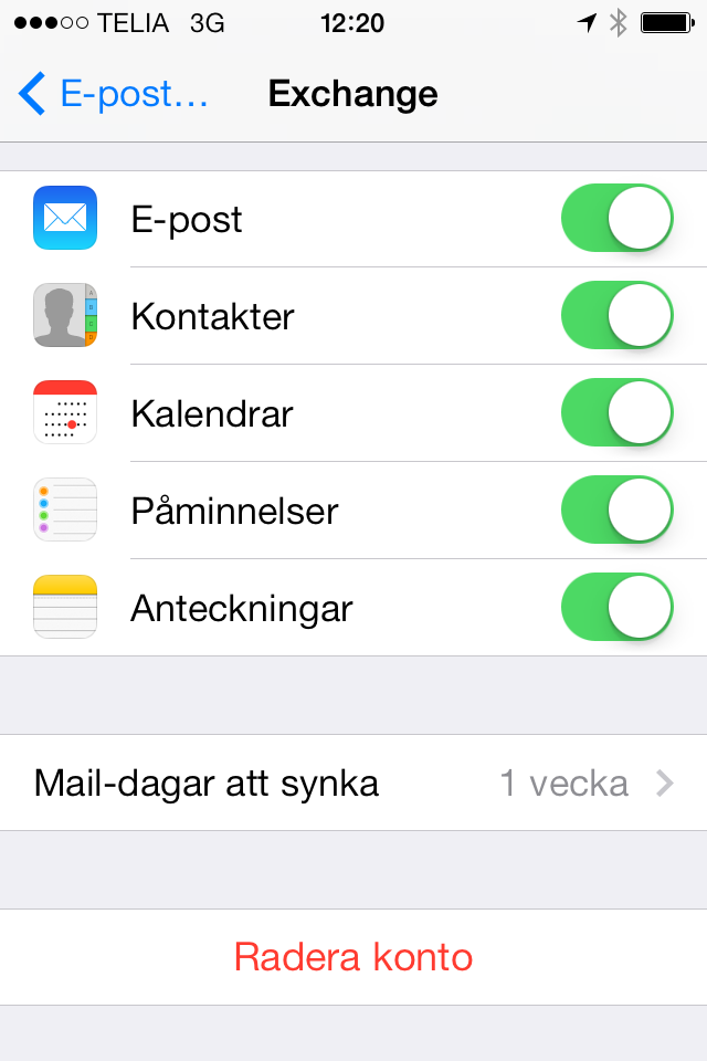 I Will Use The Microsoft Exchange Syncing Between All My Devices For