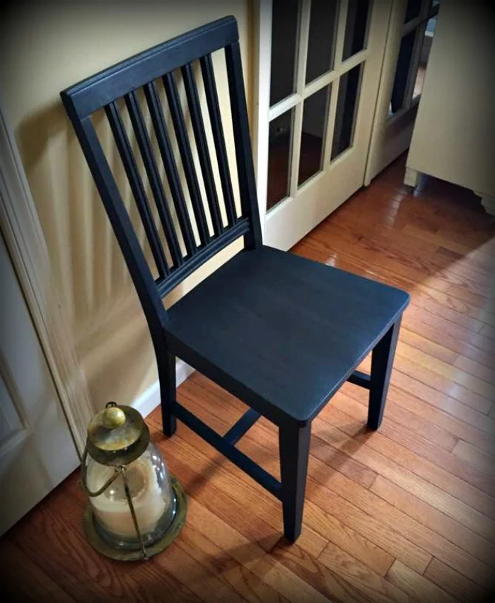 Black Chair Painted Black: Not a Dramatic Change But it's Dramatically  Different!