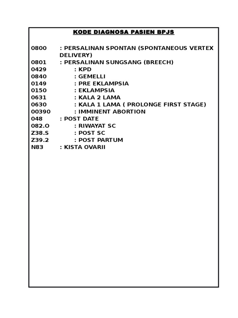 kode bpjs wood scribd indo