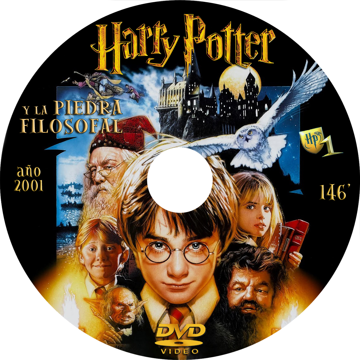 Caratulas De Peliculas Dvd Para Cajas Cd Harry Potter Y La Piedra Filosofal 2001