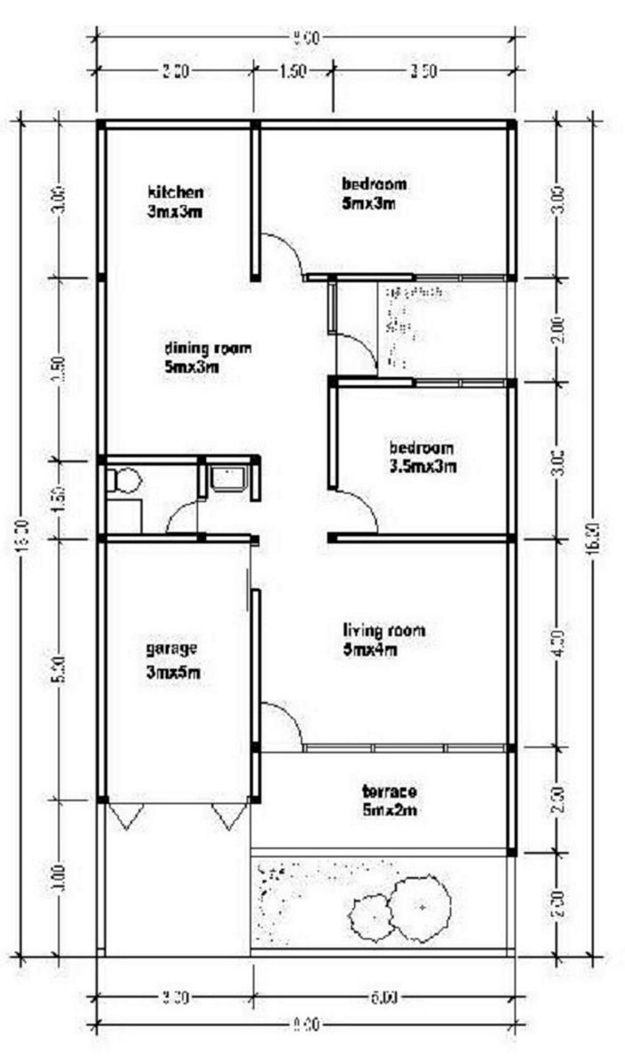MODEL DENAH RUMAH LEBAR 8M INSPIRATIF | MODELRUMAHE.com