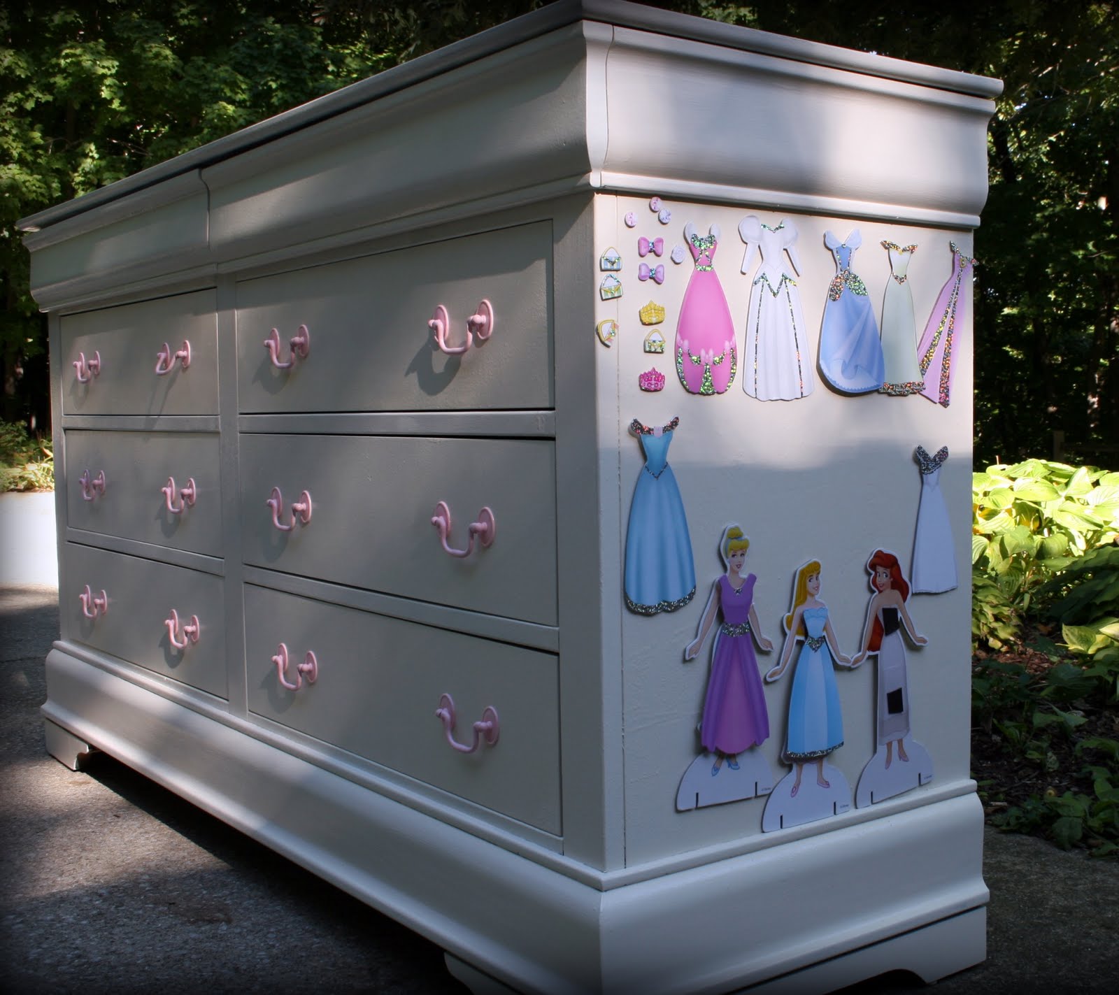 From Drab Dresser To Disney Princess Magnetic Paper Doll Dresser