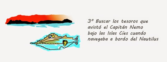 Buscar los tesoros que avistó el Capitán Nemo bajo las Islas Cíes cuando navegaba a bordo del Nautilus