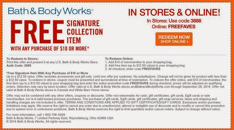 Past Bath and Body Works Coupon Codes
