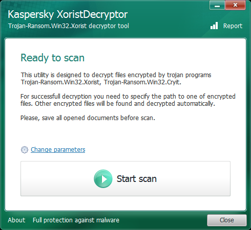 تحميل برنامج XoristDecryptor مجانا لازالة فيروسات التروجان