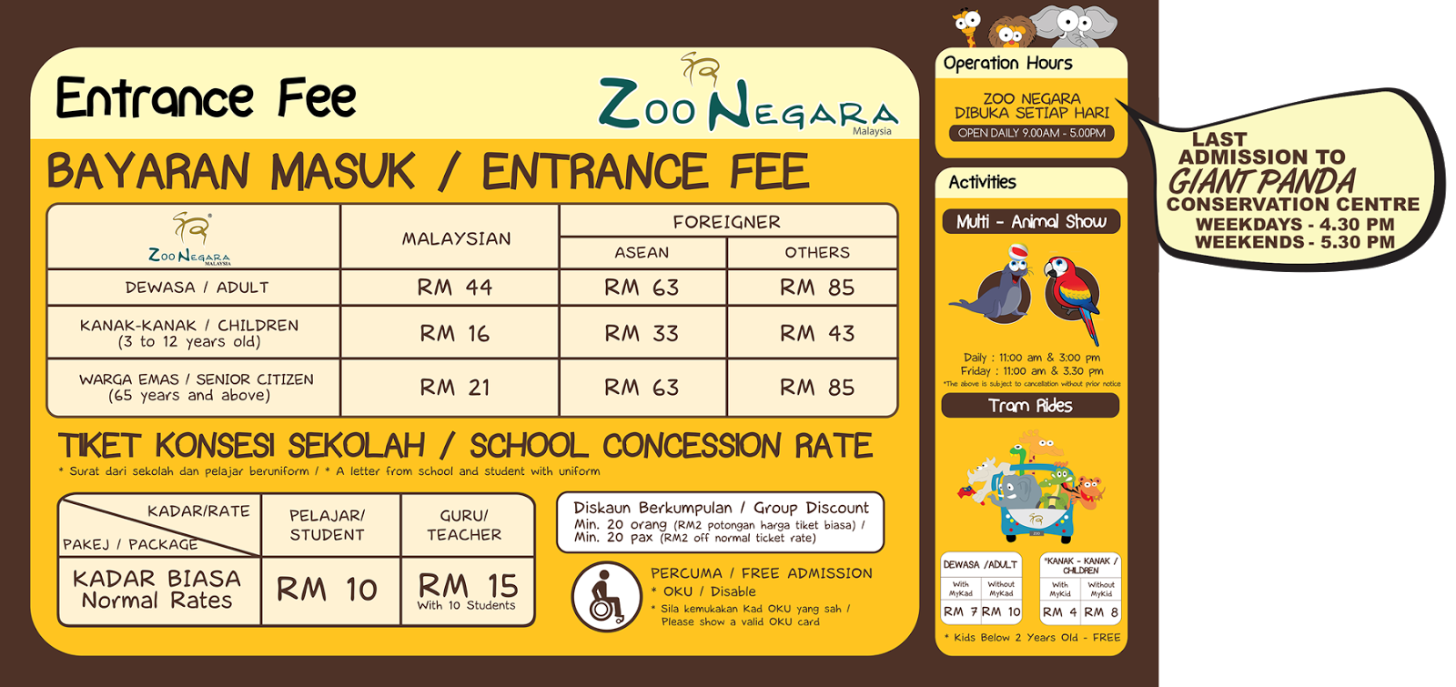 Zoo Negara Malaysia Entrance Ticket 31 Discount Promotion Malaysian Adult Rm29 Child Rm11 6 June 5 July 2016