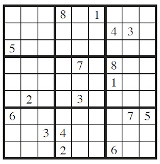 Você deve ter pelo menos 17 pistas para resolver o Sudoku