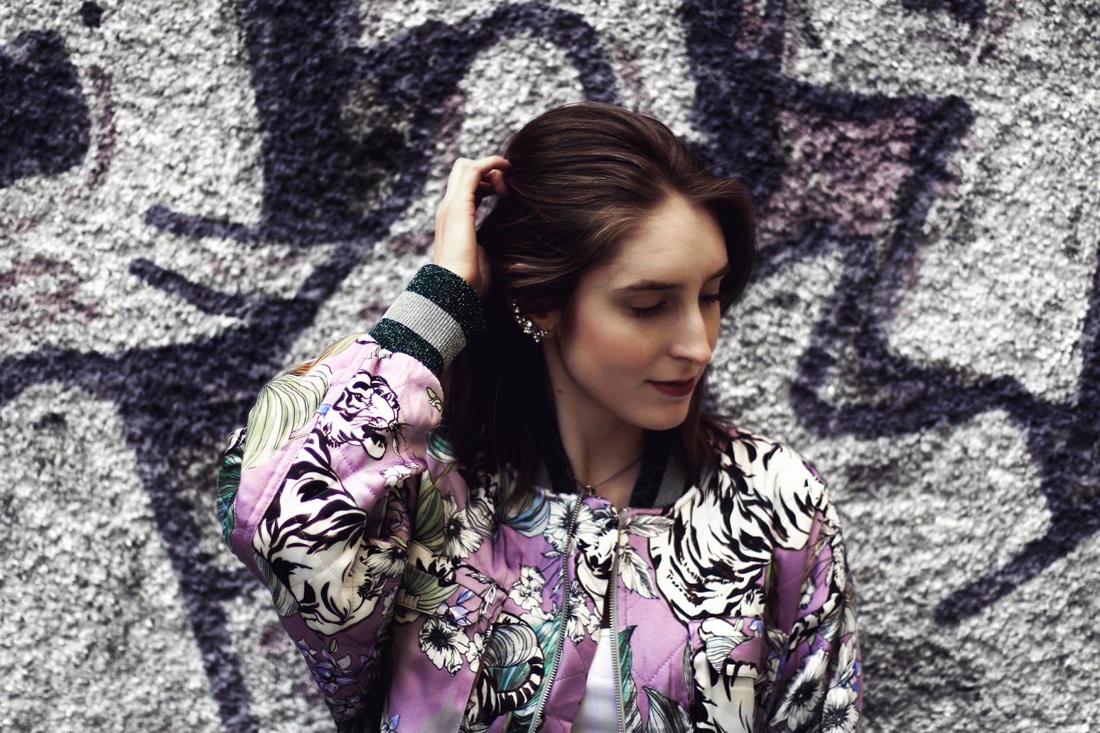 swiss fashion blogger styling statement piece bomber spring style