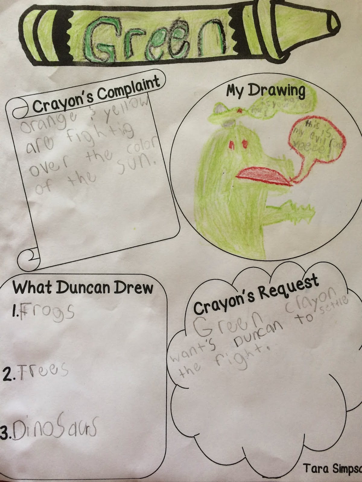 Tara Teaches: The Day the Crayons Quit Writing Papers