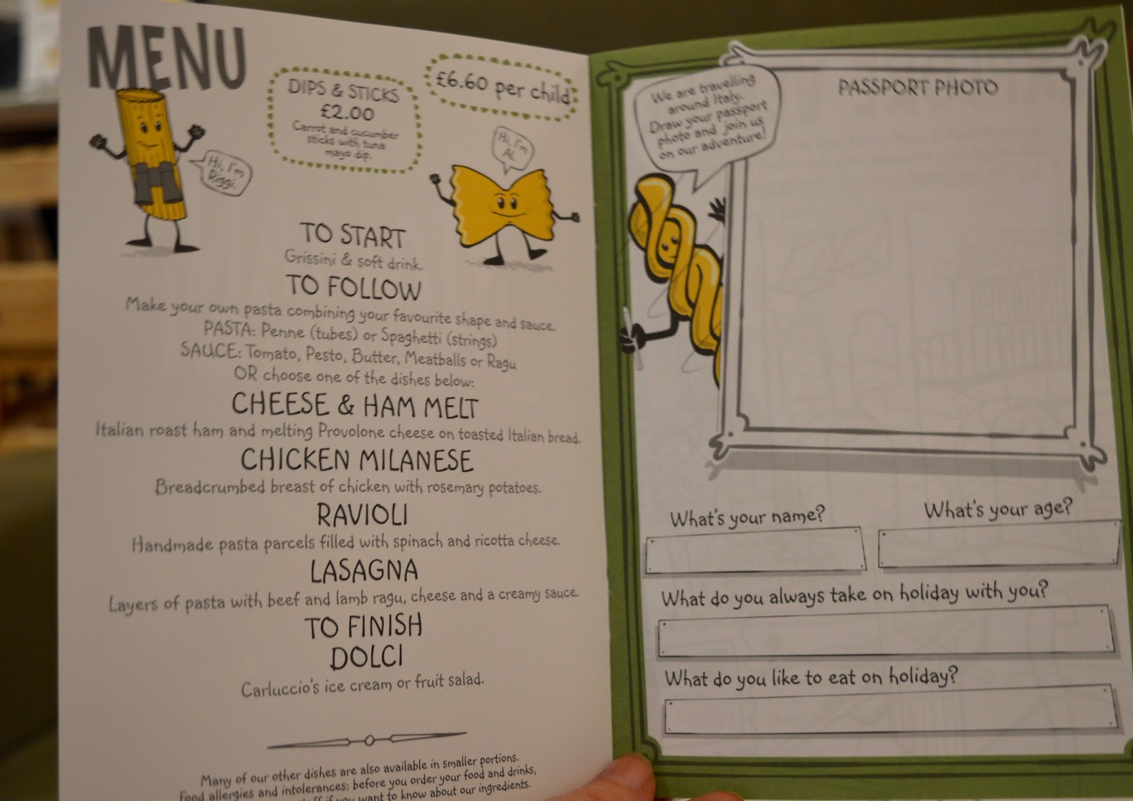 Carluccio's - intu Metrocentre | Children's Menu Review - children's menu cost and deal