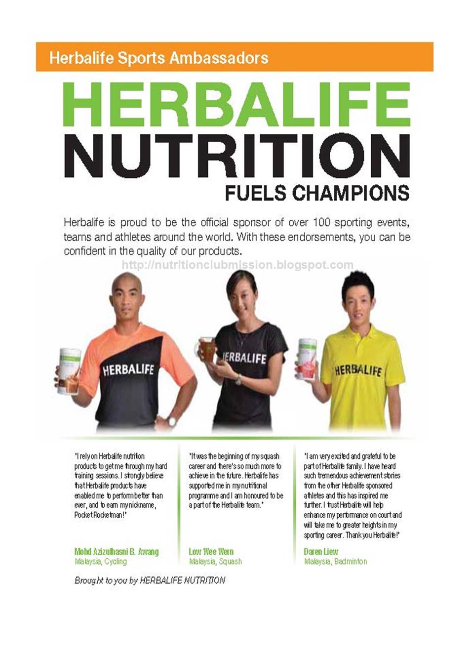 Herbalife Malaysia Sponsored Athletes Herbalife Independent