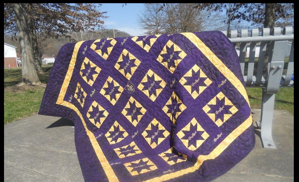 Katie's Quilts and Crafts Crown Royal Quilt Finished!