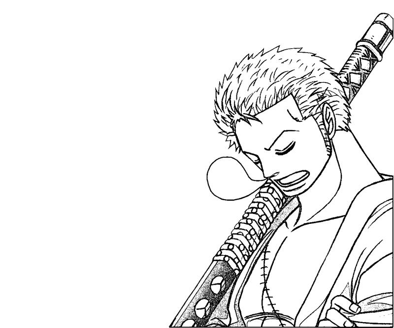 One Piece Zoro Coloring Sheets Coloring Pages
