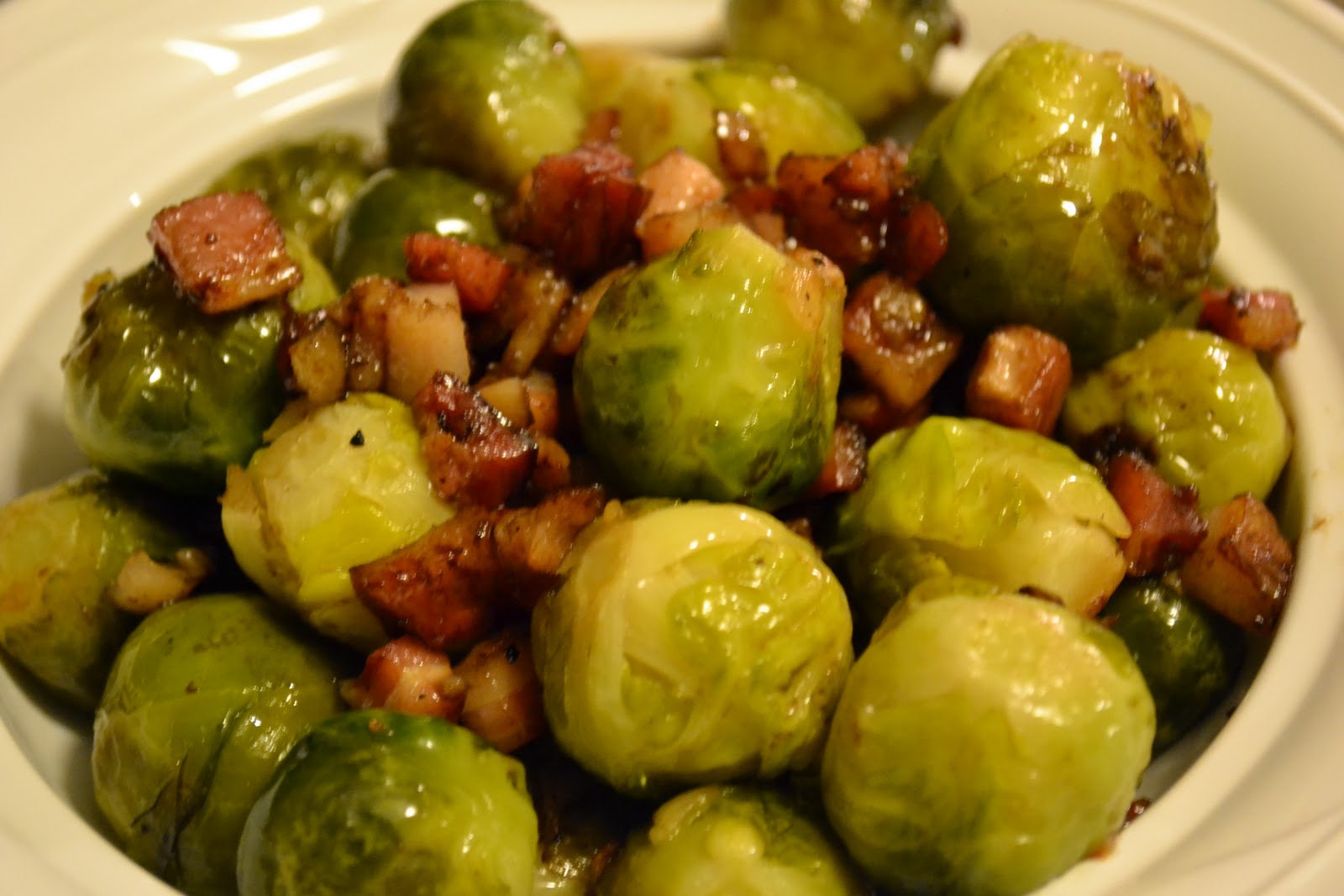 Spread The Recipe Balsamic Glazed Brussel Sprouts with Pancetta