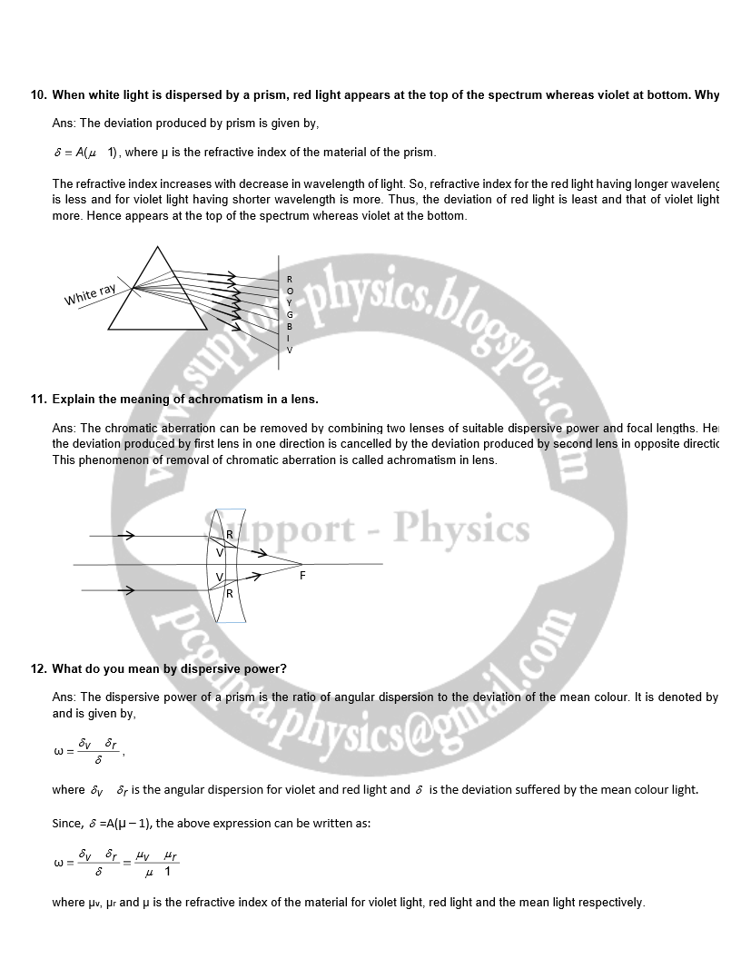 Support Physics Dispersion