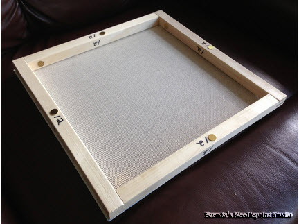 How to Needlepoint - Attaching Canvas to Stretcher Bars 