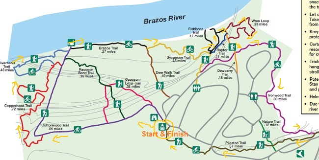 Fat Grrl Hiking Stephen F Austin - Trail Map