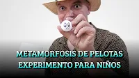 METAMORFOSIS DE PELOTAS. EXPERIMENTO DE CIENCIA CASERA y TRUCO DE MAGIA PARA NIÑOS