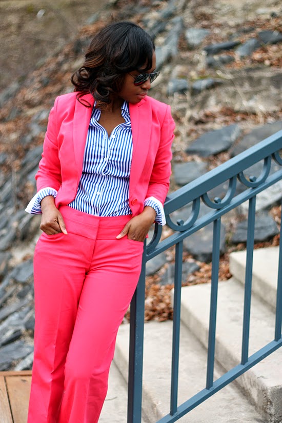Solid Pink & Blue Stripes | Prissysavvy