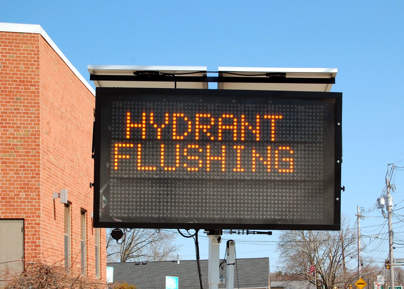 hydrant flushing - starts Apr 7