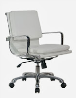 White leather office chair