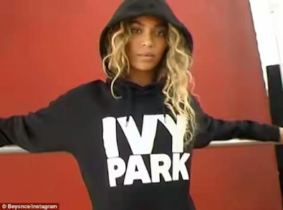 Beyonce shows off her flexibility as she models her Ivy Park collection