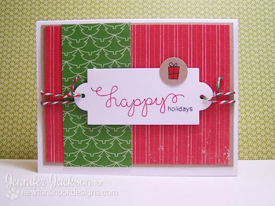 Simple Holiday Card by Newton's Nook Designs Using Holiday Wishes Stamp Set