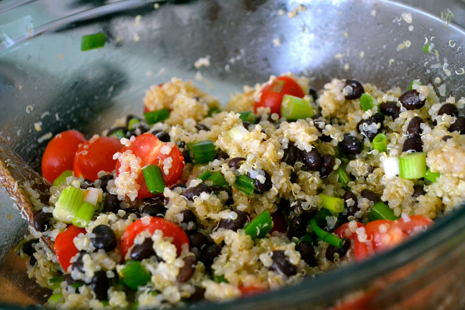 black bean + heirloom tomato quinoa salad the baked life