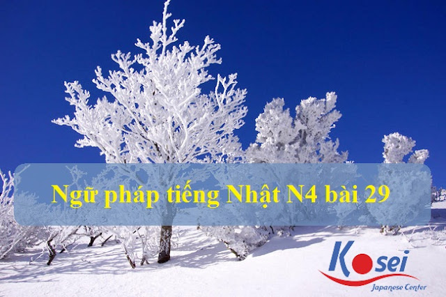 ngữ pháp tiếng nhật n4 bài 29