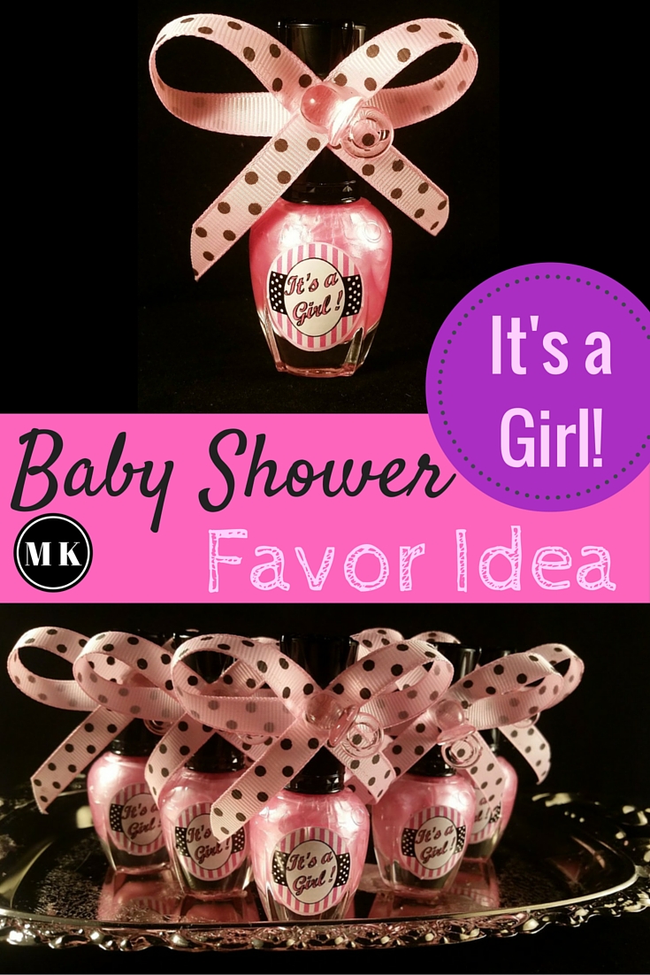 Miriam Kokolo It's a Girl! Pink Nail Polish Baby Shower Favor