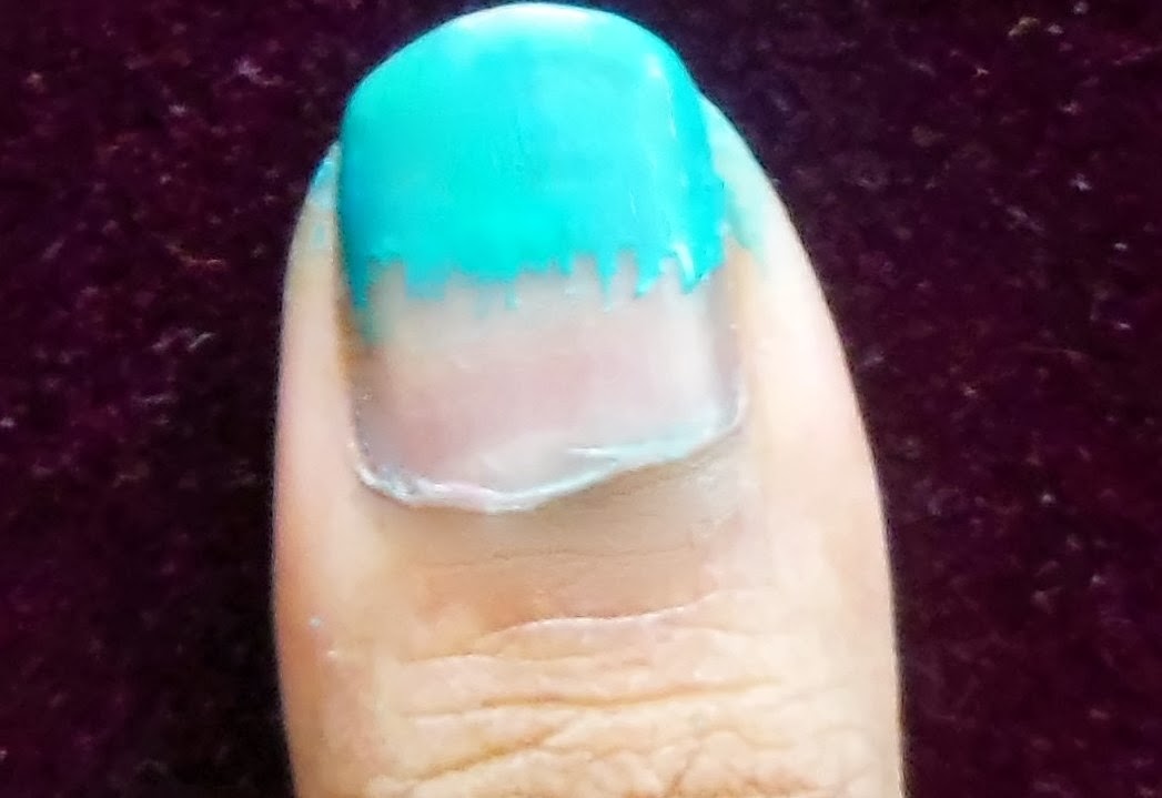 Fashionable n Chic Half and half nail art