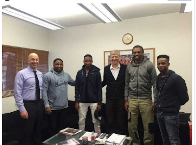 Photo: Arsenal Manager Spotted With Two Players Who are Likely to Sign