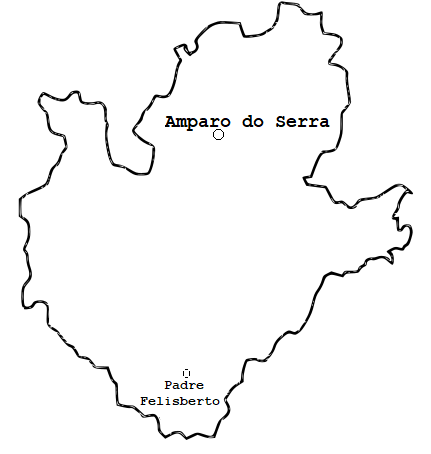 blog de geografia mapa de amparo do serra mg para colorir