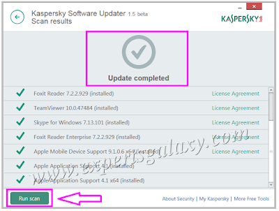 Kaspersky Software Update Completed