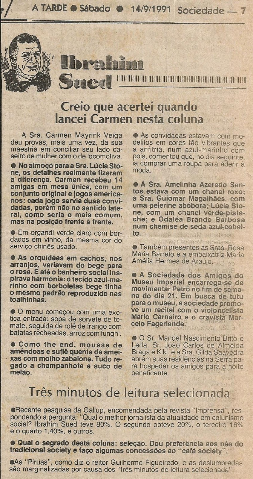 Ibrahim Sued: Uma Vida de Sucesso e Notoriedade no Mundo do Colunismo Social – Portal Jaciara Barros Foto ilustrativa referente ao tema abordado