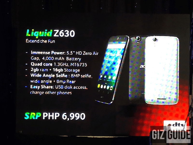 Acer Liquid Z630 Now Official Too, The 4000 mAh Beast Priced At 6790 Pesos!