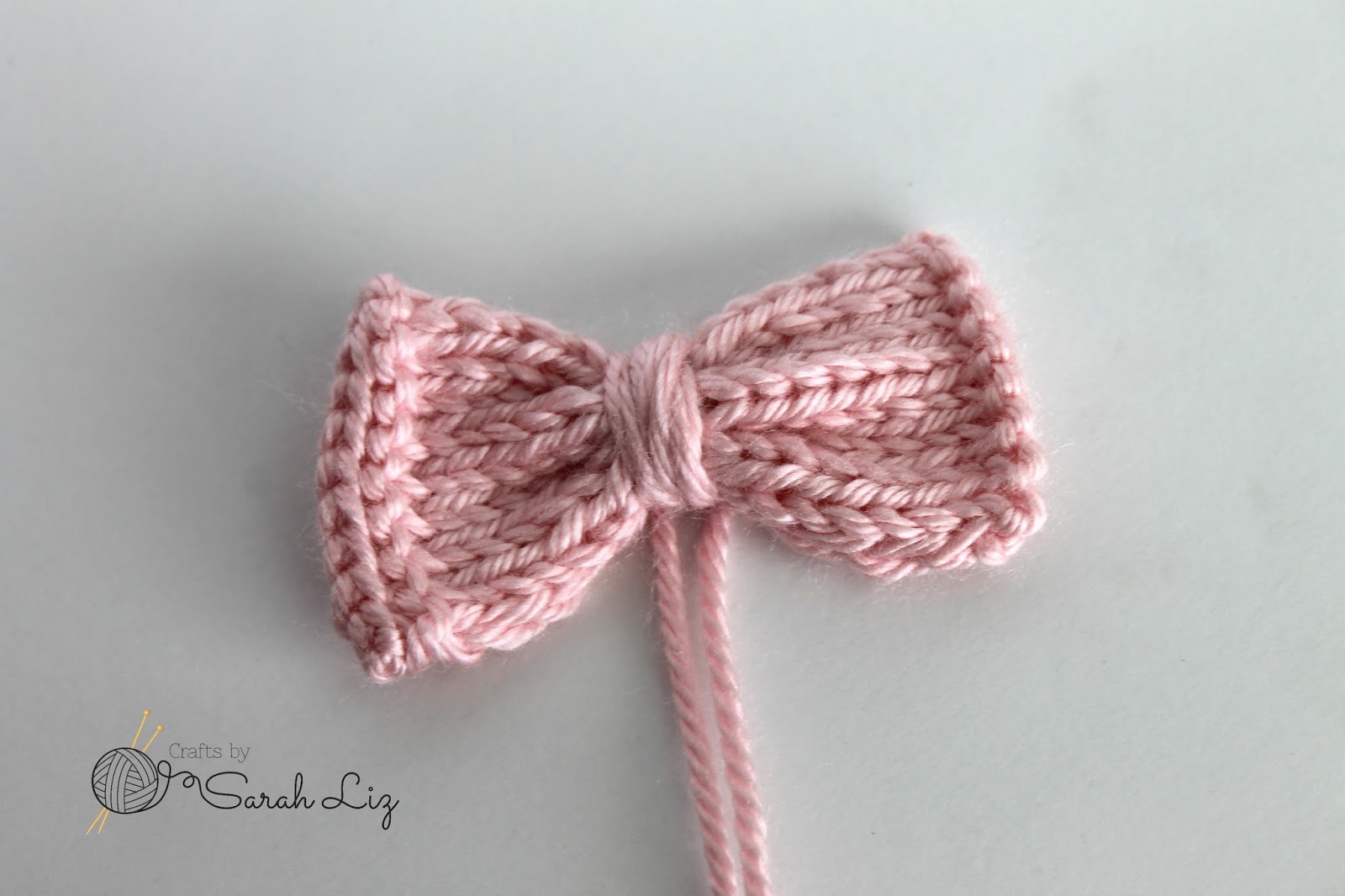 Crafts By Sarah Liz Hannah Hair Bow Free Knitting Pattern