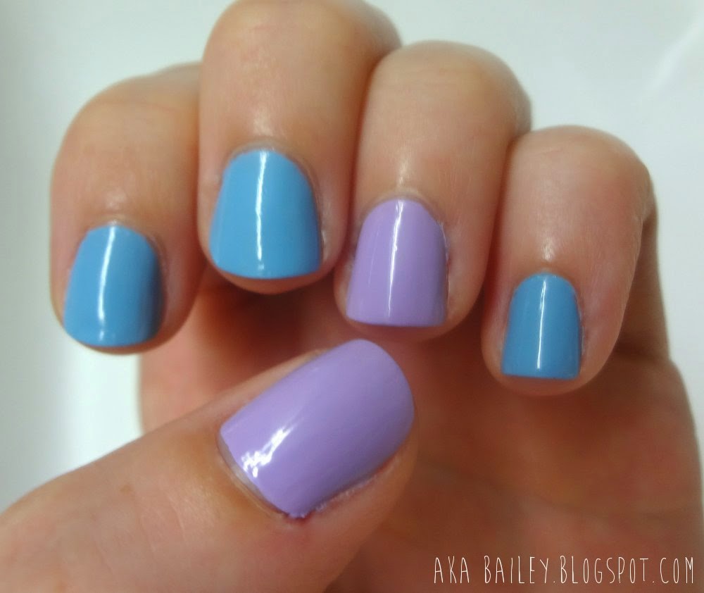 Dreamer by Revlon and Lacy Lilac by Sally Hansen, nail polish