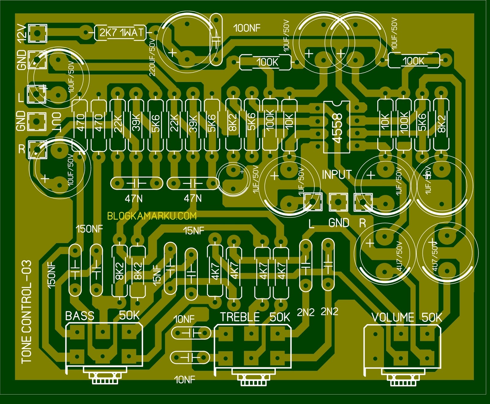 Skema Layout Pcb Tone Control PCB Designs